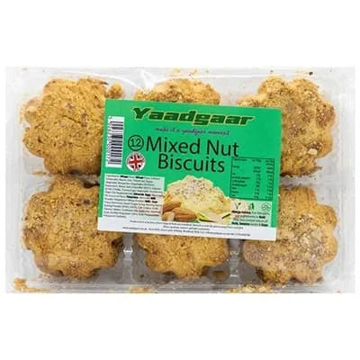 Yaadgaar Mixed Nut Biscuits 12s