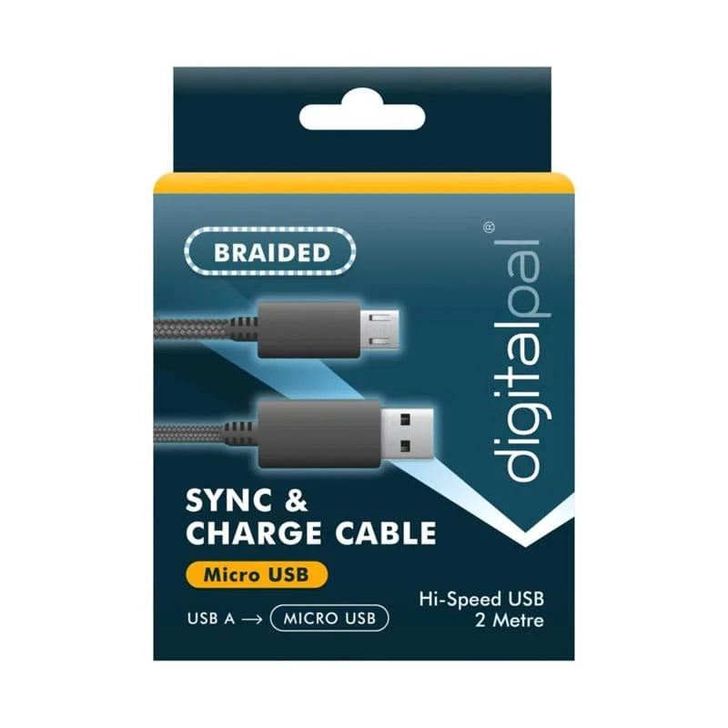 Digital Pal Braided Micro USB Sync & Charge Cable 2m
