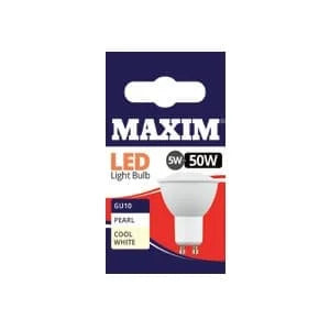 Maxim LED 5w Glass Bulb BC CW 40W 10s