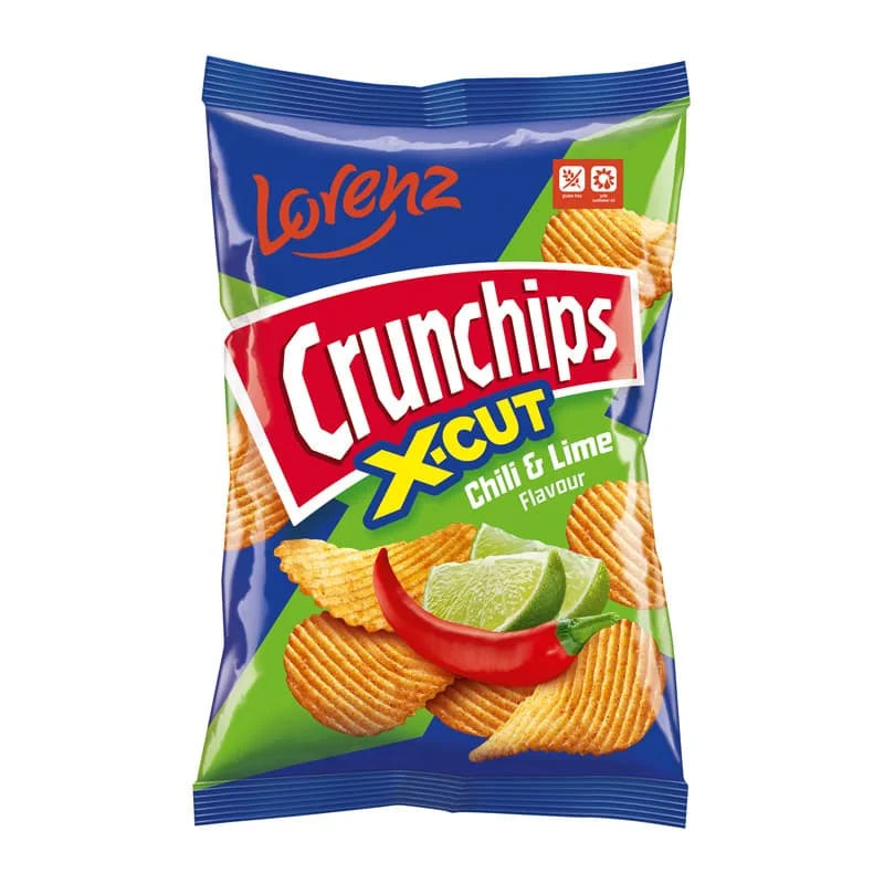 Lorenz Crunchip X-Cut Chilli & Lime 12 x 130g