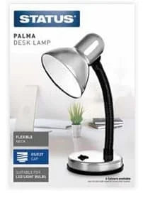 Status Palma Silver Desk Lamp 1s