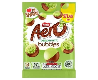 Aero Bubbles Peppermint H/Bags 12 x 80g