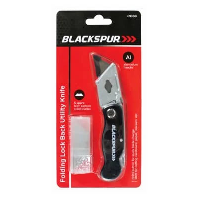 Blackspur Folding Lock Back Utility Knife 1s