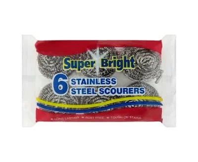 ELG SB S/Steel Scourers 10 x 6pcs