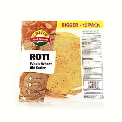Roti Whole Wheat 2.99(15's) 750g