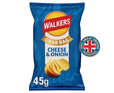 Walkers Cheese & Onion Grabs 32 x 45g