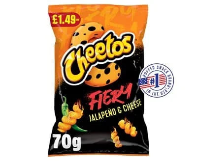 Cheetos Fiery - Jalapeno & Cheese 12 x 70g