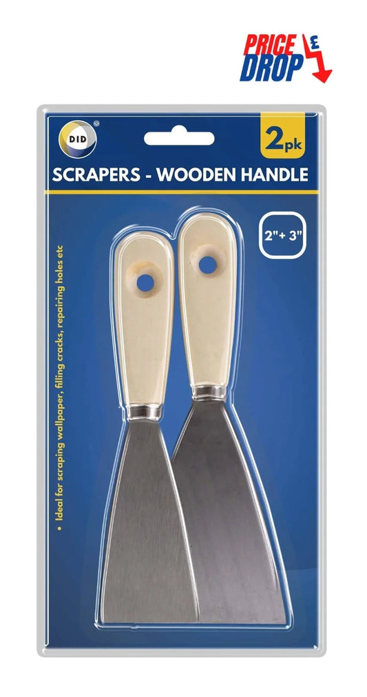 Dina Wooden Handle Scrapers 2pcs