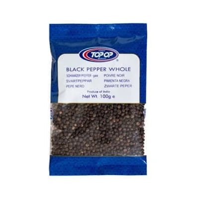 Top Op Black Pepper Whole 20 x 100g