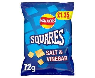 Walkers Squares Cheese & Onion Squares 18 x 72g