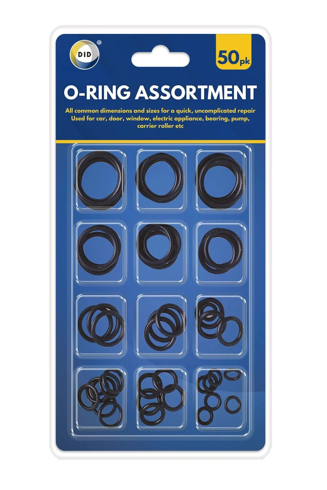 Dina 50pc O-Ring Assortments 50s