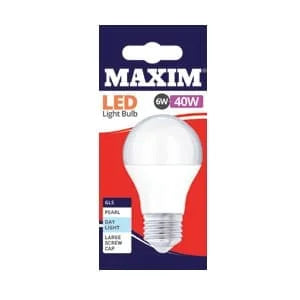 Maxim 5W=40W LED Bulb GLS ES DL Pearl 10s