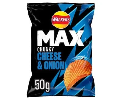 Walkers Max 50G Cheese & Onion
