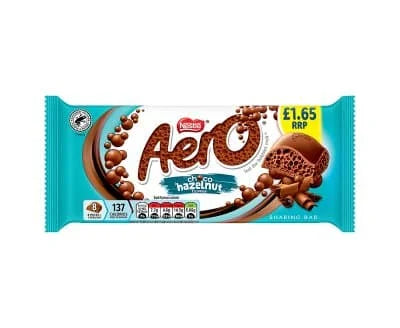 Aero Choco Hazelnut Blocks 15 x 90g