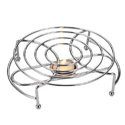 Apollo Chrome Food Warmer Single Round 1s