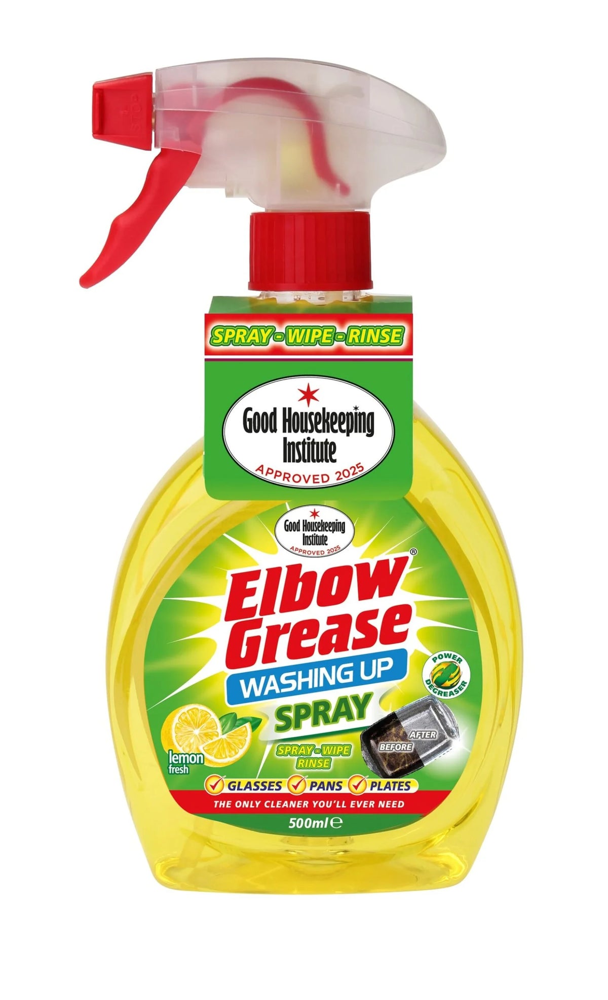 EG Washing Up Spray Lemon Fresh 12 x 500ml