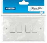 Status 4Gang 2Way Light Switch Single