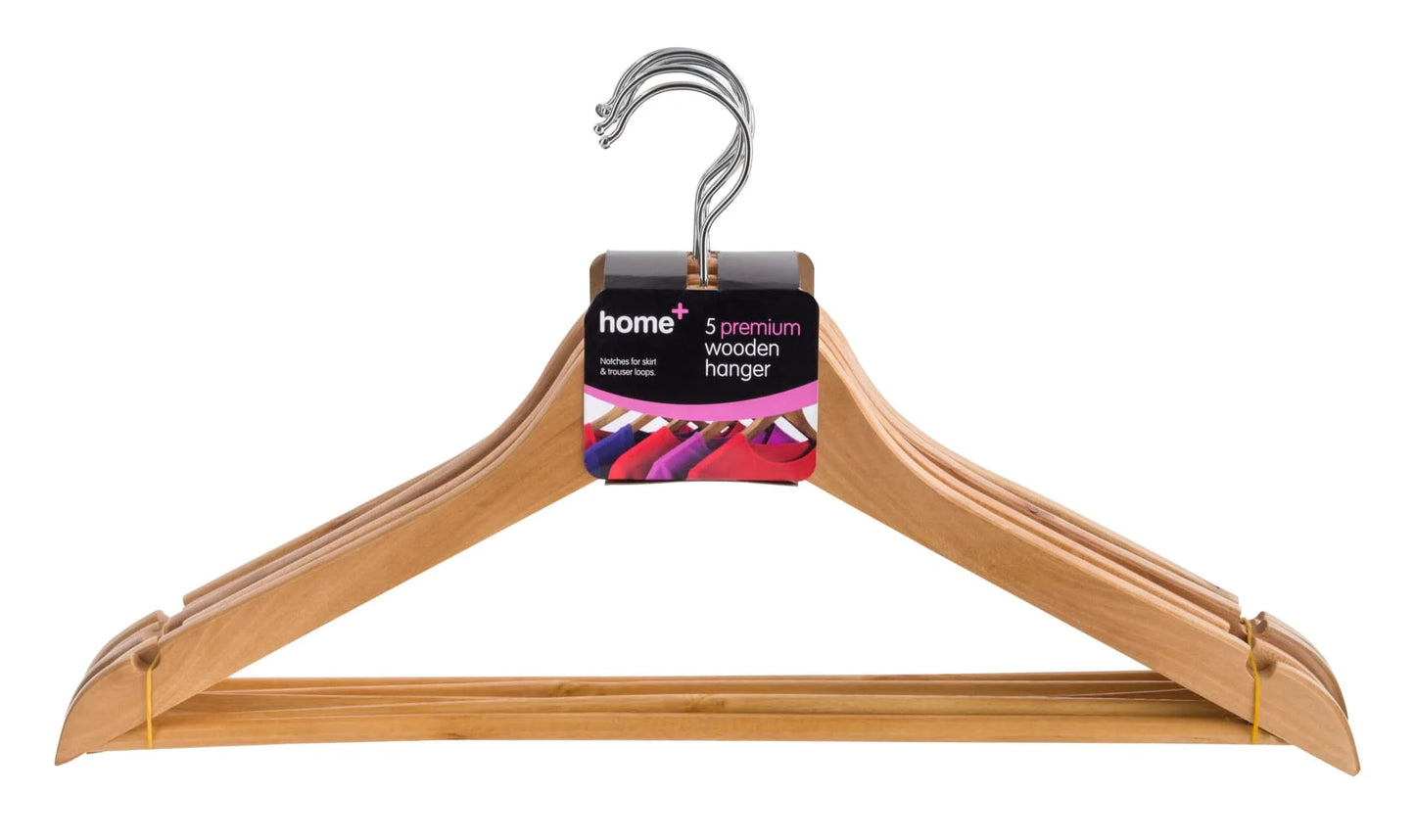 Zoom H+5 Premium Wooden Hanger 5 x 1s