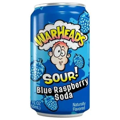 Warheads Sour Blue Raspberry Soda 12 x 330ml