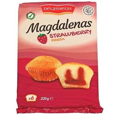 Delasheras Strawberry Filled Cakes 220g