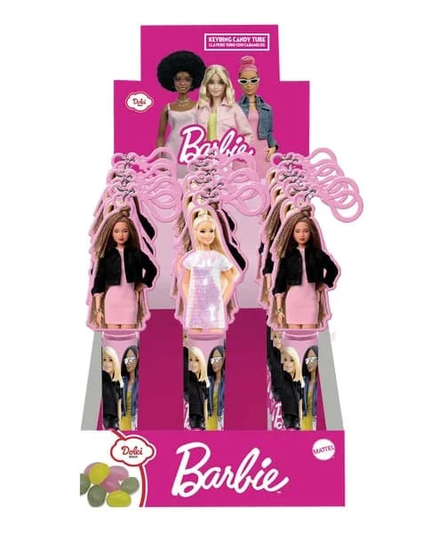 Barbie Keyring Jelly Bean Tube 18 x 10g