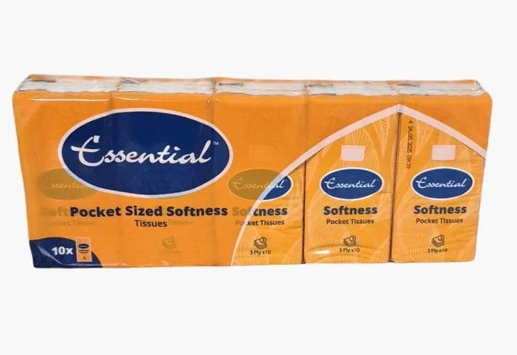Essential Pocket Tissues 10s 10sx10pk