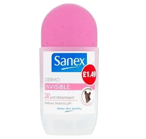 Sanex Roll On Invisible Dry 6 x 50ml