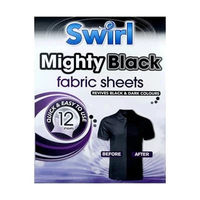 151 Swirl Mighty Black Fabric Sheets 9 x 12s