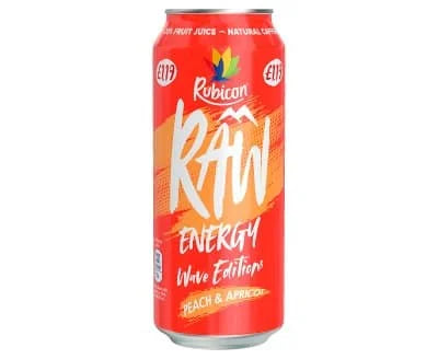 Rubicon Raw Peach & Apricot Energy Can 12 x 500ml