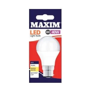 Maxim LED Light Bulb BC WW 40W 10s