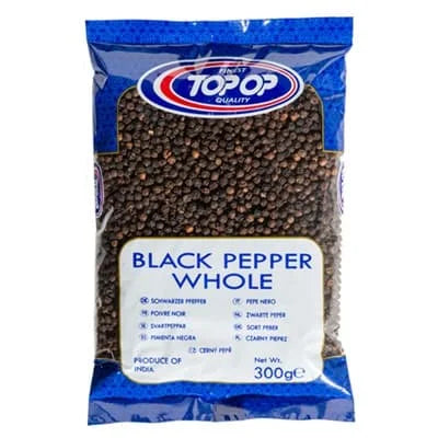 Top Op Black Pepper Whole 10 x 300g