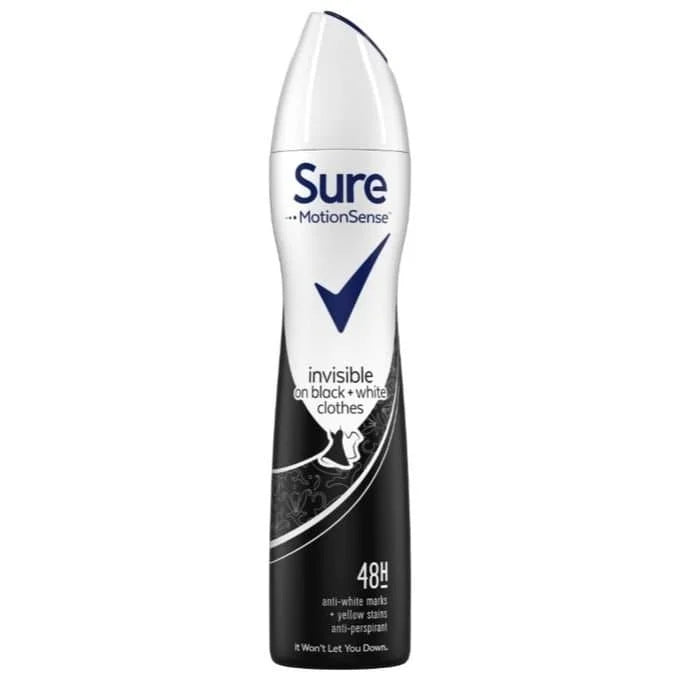 Sure Roll On Invisible On Black & White Clothes 6 x 50ml