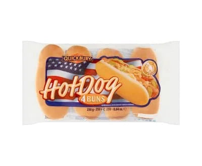 Quickbury Hot Dog Rolls 250g