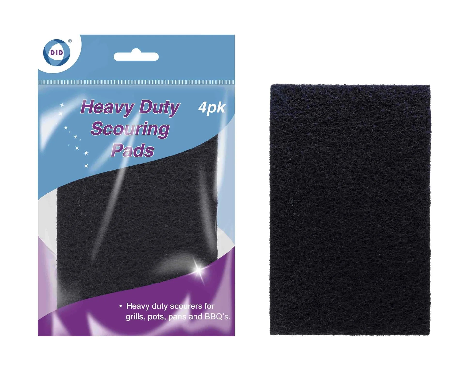 DID 4Pk Heavy Duty Scouring Pads 4s