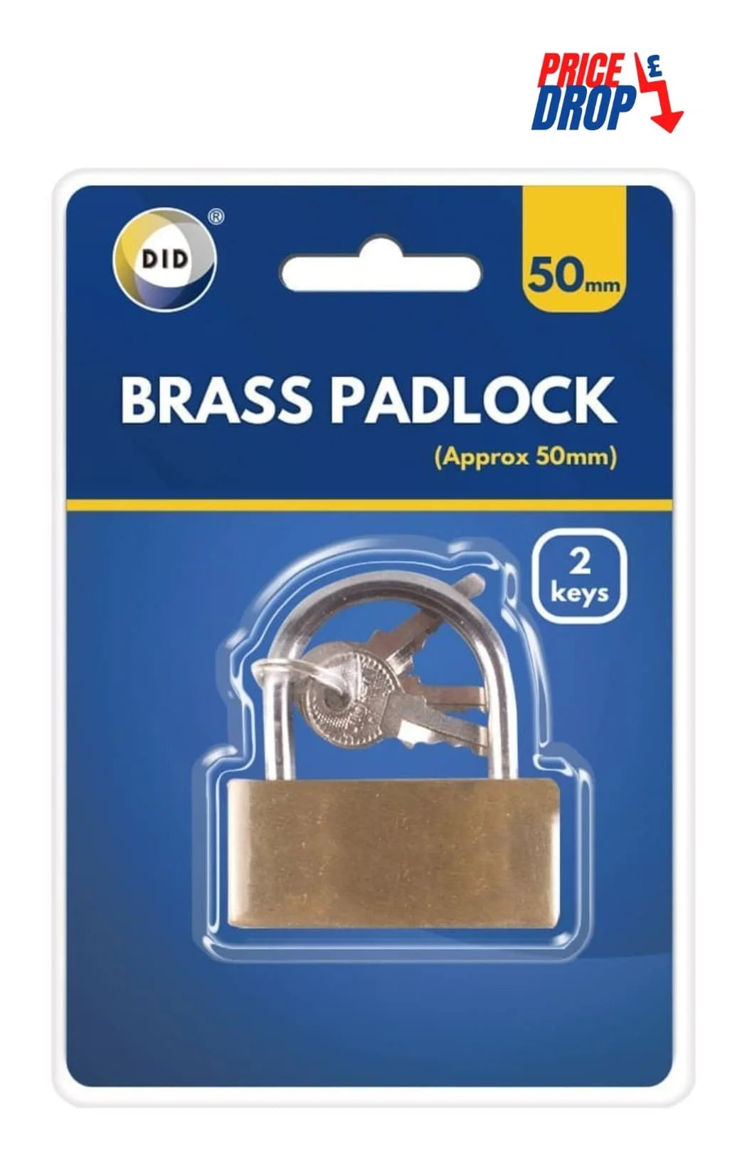 Dina Brass Padlock 50mm 1s