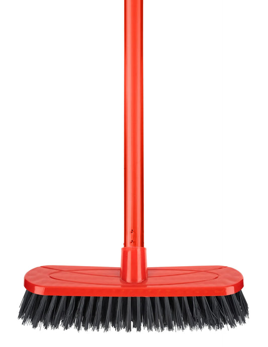Zoom Red Hard Broom With Handle Single