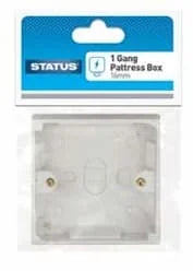 Status 1Gang Pattress Box 16mm Each