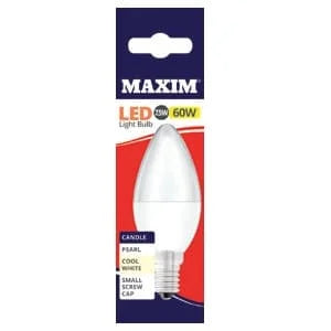 Maxim 7.5W=60W LED Candle SES CW P 10s