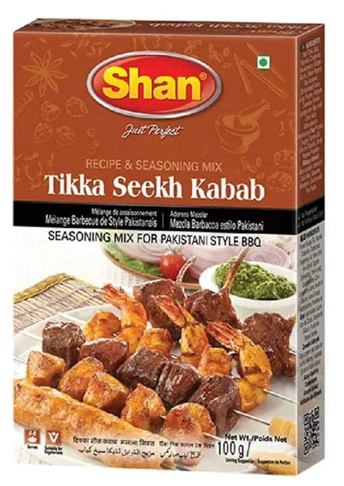 Shan Masala Tikka Seekh Kebab 12 x 50g