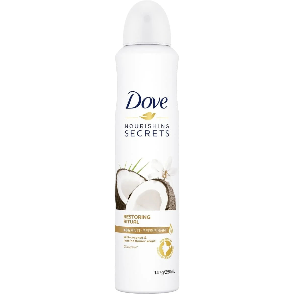 Dove AP Deo Spray - Coconut & Jasmine 6 x 250ml