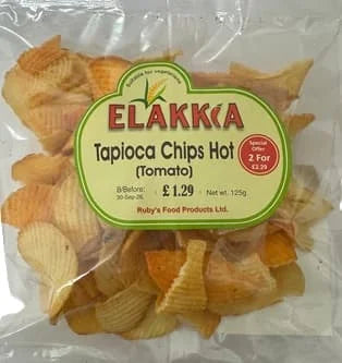 Elakkia Tapioca Tomato Crisps & 2for2.29 125g
