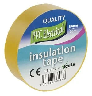 Ultratape PVC Insulation Tape Yellow 19mmx20m 19mmx20