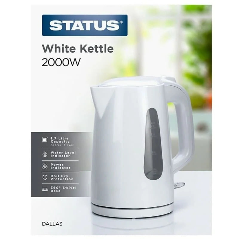 Status White Cordless Kettle 1.7 Litre (Boston) 1