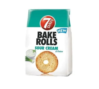 7 Days Bake Rolls Sour Cream & Onion 80g