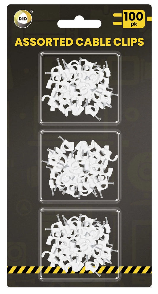 Dina Assorted Cable Cord Clips 100s