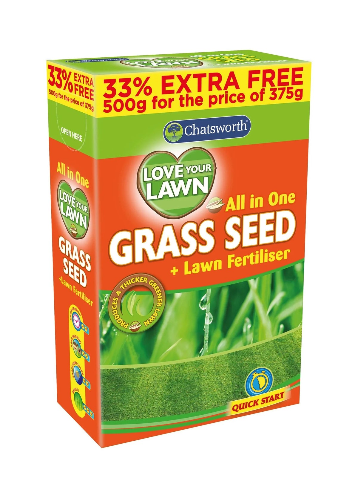 Love Your Lawn All In One Grass Seeds 500g