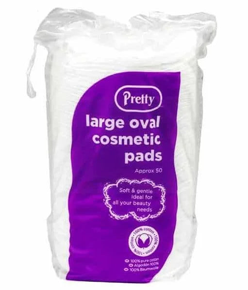 Pretty 50 Large Oval Cosmetic Pads 12s