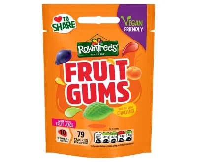 ROWNTREES FRUIT GUMS Pouch Vegan 150g