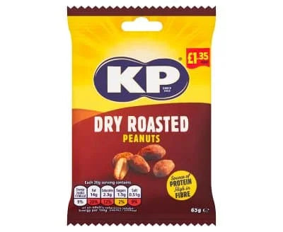 KP Dry Roasted Peanuts 65g