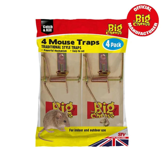 The Big Cheese Wooden Mouse Traps 4pcs